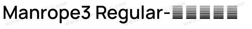 Manrope3 Regular字体转换